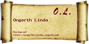 Ongerth Linda névjegykártya